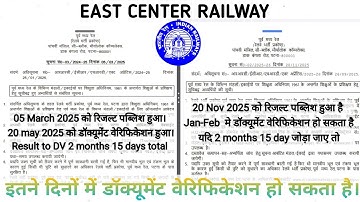 ECR APPRENTICE 25-26 Ka DV Jan-Feb me ho sakta hai | full details etne din baad DV ho sakta hai ||