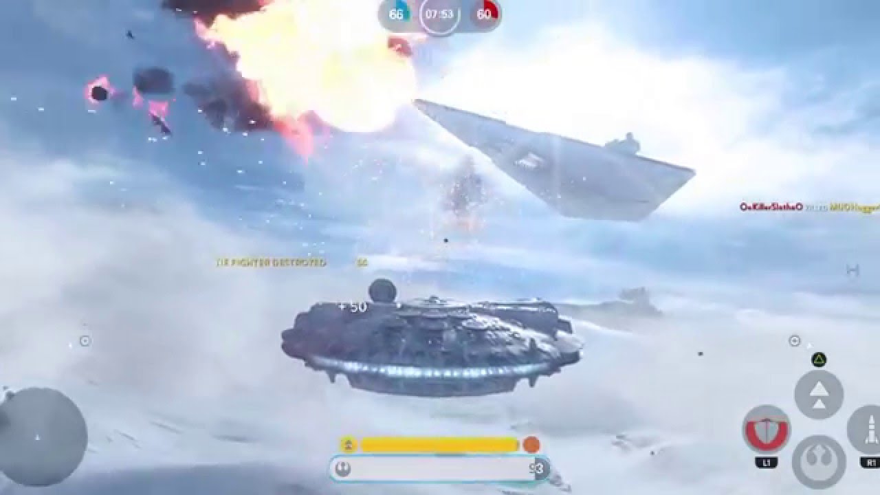 Star Wars Battlefront Millennium Falcon Gameplay on Hoth - YouTube