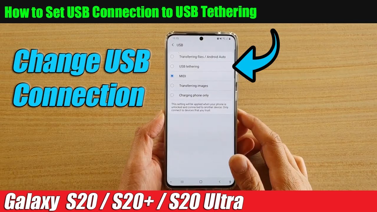 græs Kostumer Afgift Galaxy S20/S20+: How to Set USB Connection to USB Tethering - YouTube