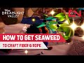 How to get seaweed in disney dreamlight valley to make fiber  rope