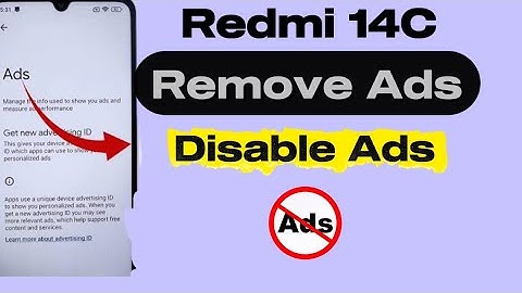How to Remove Ads on Redmi 14C / Disable Ads