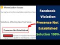 Facebook Violation | Presence Not Established Solved 100% | the detail