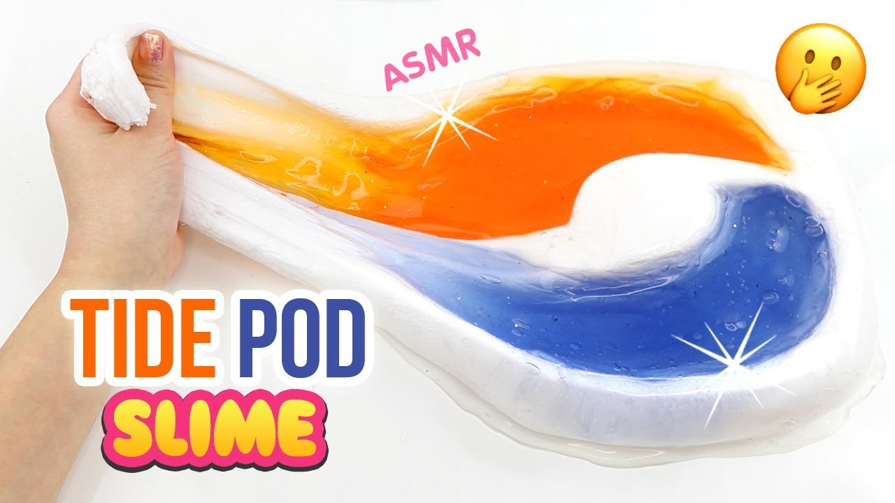 diy giant tide pod slime satisfying viral slime asmr vs the tide