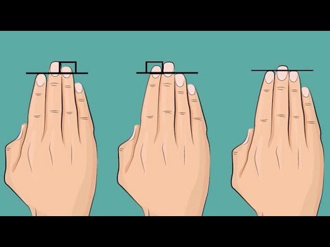 Video: Hombres Cuyo Dedo índice Es Más Corto Que El Dedo Anular: ¿que Significa Esto?