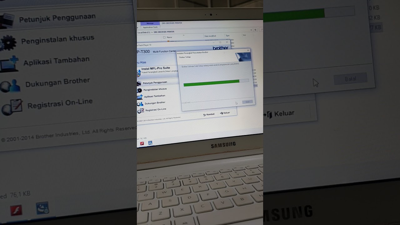Install Driver Printer Brother DCPT300 YouTube