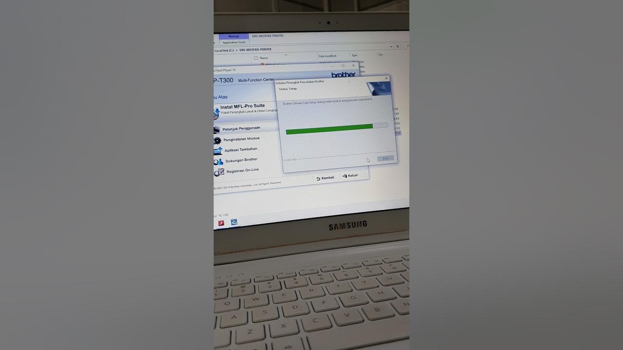 Install Driver Printer Brother DCPT300 YouTube