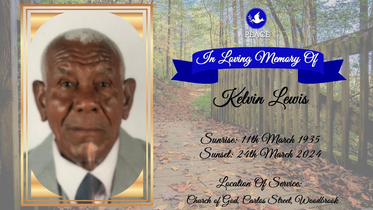 Funeral Tribute Service Of Kelvin Lewis - YouTube