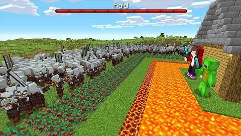 7 Security Build Hacks vs Pillagers - Minecraft | Minecraft ; maizen |minecraft zombie