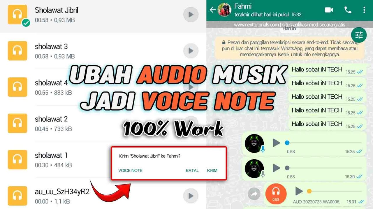 Cara Ubah Audio Musik Jadi Voice Note di WhatsApp Audio Jadi VN