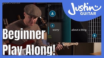 Beginner Play Along with Three Little Birds by Bob Marley Guitar Lesson Guitar-aoke