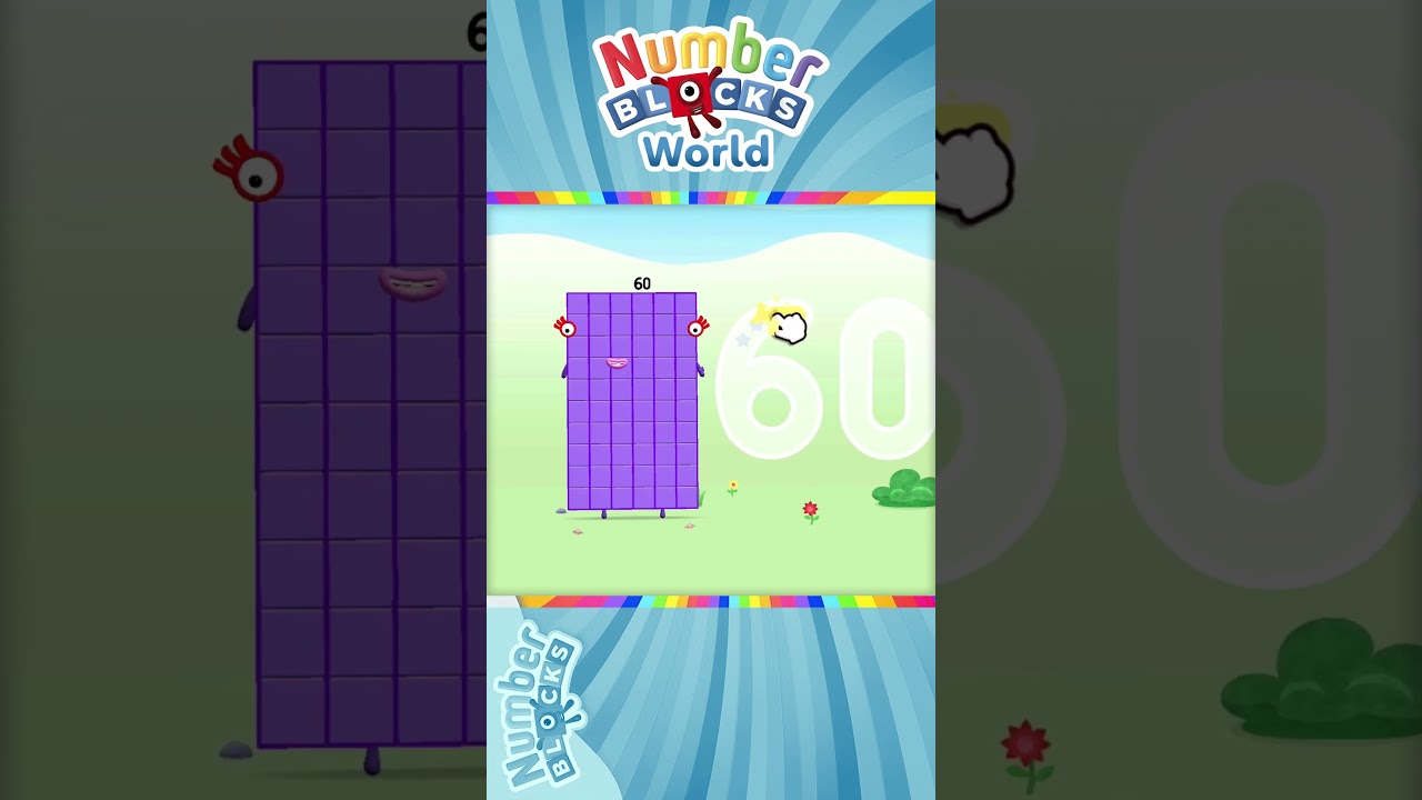 Numberblocks World - Meet Numberblock Sixty and Learn How to
