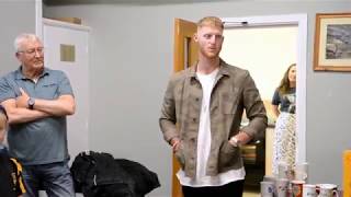 Ben Stokes visits his old club