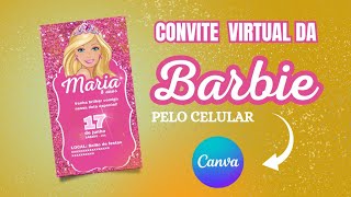 Convite Virtual - Barbie - Tudinho de Biquinho