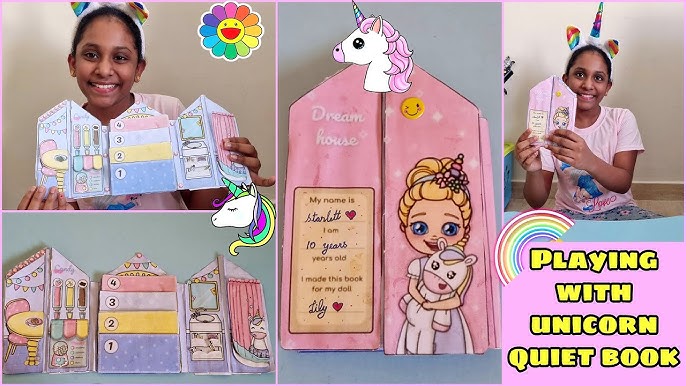 Mermaid Doll Paper House Pop-up Book Paper Doll House Quiet Book Christmas  Birthday Gift Assembled Cold Laminate