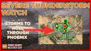 LIVE: Tornado watch right now in Northern AZ, Valley will be soaked tonight
