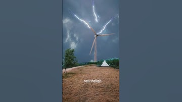 CGI Lightning strikes a wind turbine! #shorts