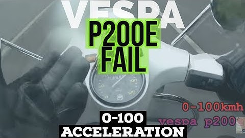 vespa px 200 / 0-100kmh acceleration = 36s / !O M G! / the reason why TUNING is a MUST!