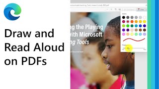 how to draw and read aloud on pdfs with the microsoft edge browser