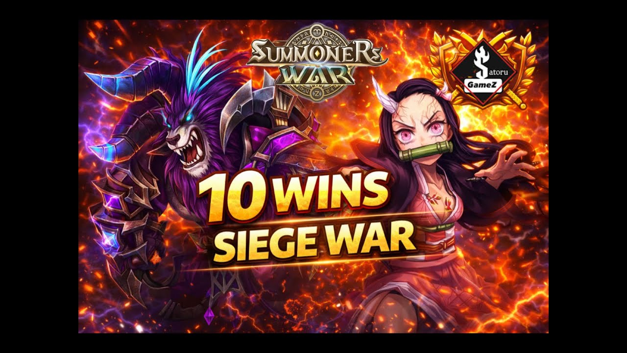 10 wins SIEGE WAR my Offense! | Summoners War