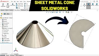 Sheet Metal 3D Cone in SolidWorks using Lofted Bend Tutorial