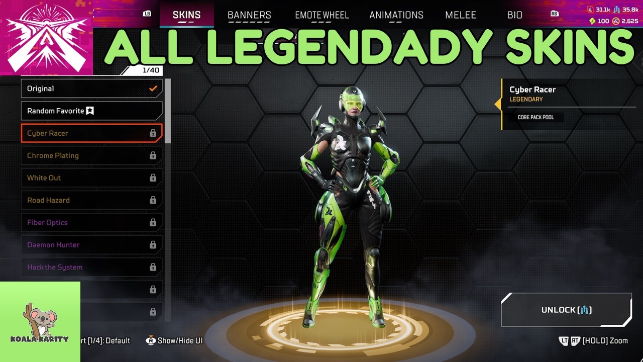 All Legendary Skins for Axle, New Season 29 Overclocked. [Apex