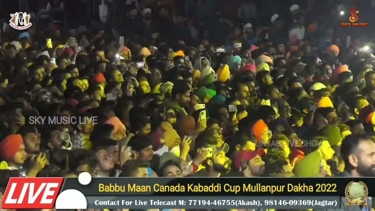 Babbu maan live   canada kabaddi cup  mullanpur dhakha