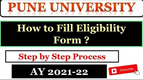 #How to Fill the Eligibility Form of Pune University by New Admitted Students? | For DSE Students