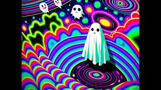 Trippy Galaxy Adventures: Cute Sheet AI Ghost