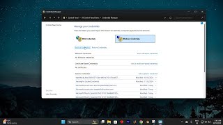 How To Access Windows Credential Manager  Manage Passwords or Credentials Saved on Your Windows Information