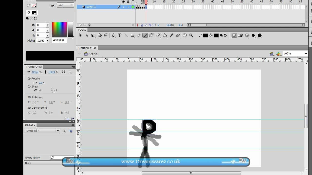 Flash Tutorial 1 - Basic Stickman Animation - YouTube
