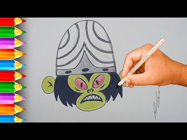 Como desenhar o Macaco Louco - Meninas Superpoderosas 