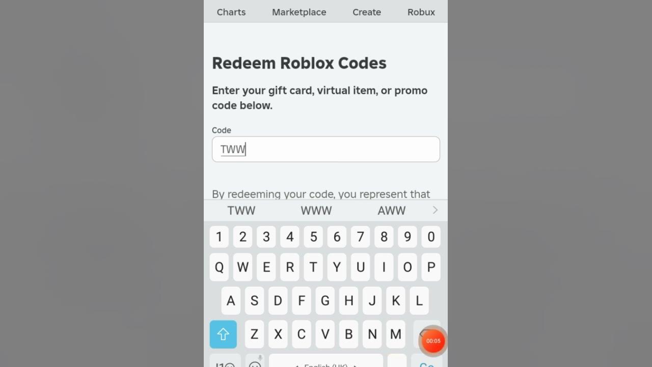 This redeem code is still working in roblox (2024)!! 😵 #roblox#robloxedit