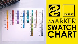 Royal Talens Pantone Markers Color Swatch Chart