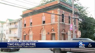 1 man, 1 woman dead after two-alarm house fire in York County