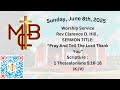 "Pray And Tell The Lord Thank You", Pastor Clarence Hill, 6-8-25