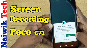 Poco C71 Screen Recording