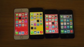 iPhone 5S vs. 5 vs. 4S vs. 4 iOS 7.1.1 - Benchmark Speed Comparison