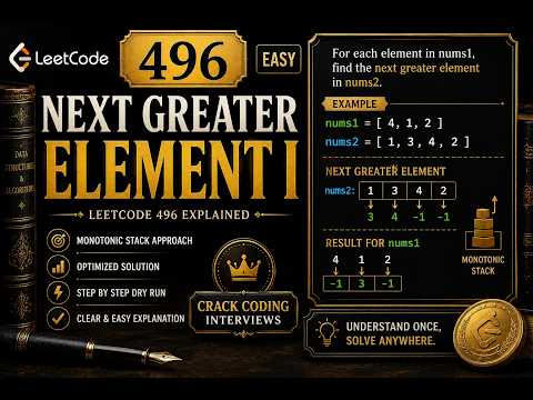 LeetCode 496 - Next Greater Element I Explained in C++ | Monotonic Stack