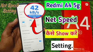 Redmi a4 5g me net speed kaise show kare setting // How to internet speed in redmi a4 5g me setting