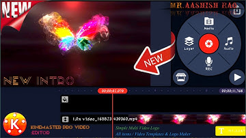 How to make  youtube intro in Kinemaster on Android || intro Kaise Banaye hindi || MR.Aashish Rao