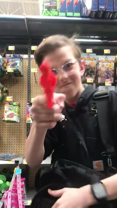 Shooting a cap gun at Walmart