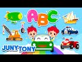 *NEW* Vehicles ABC | Learn the Alphabet with Cars | Transportation Song | Kids Songs | JunyTony