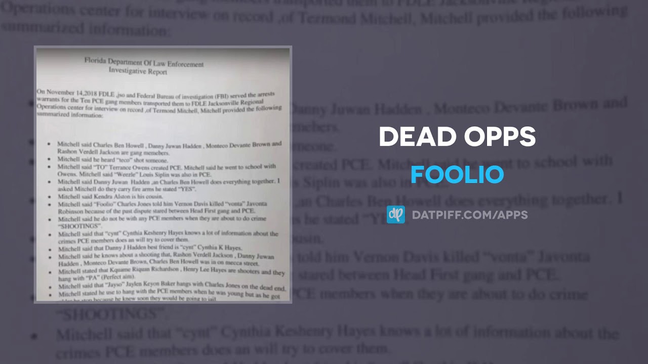 Foolio Dead Opps Audio Youtube Foolio Dead Opps Audio Youtube