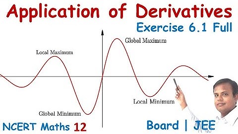 Application of Derivatives Exercise 6.1 Fully Solved NCERT Class 12 IIT JEE