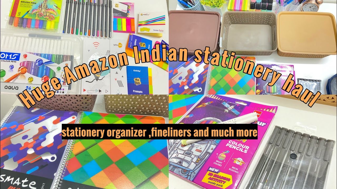 Huge Amazon stationery haul India YouTube