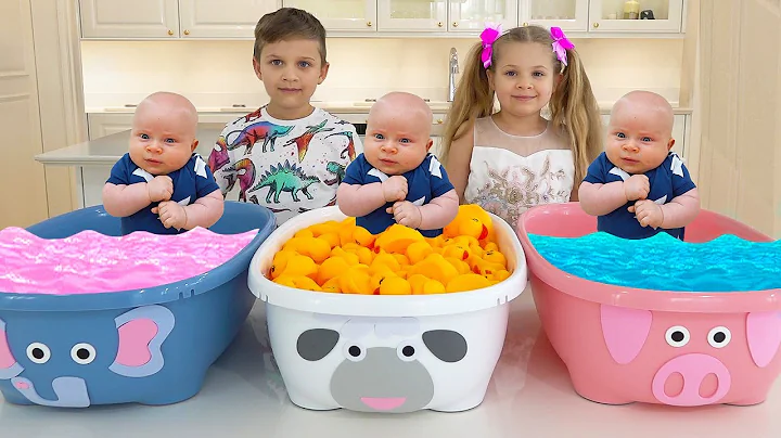 Diana and Roma teach Oliver colors | Toddler learn...