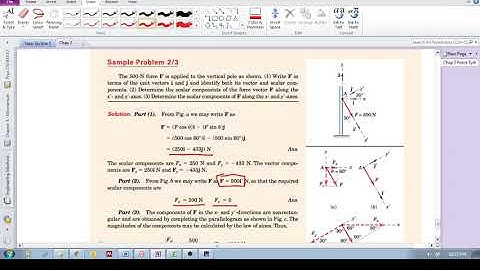 Chap 2.3 - Rectangular components (g):  Sample Problem 2/3