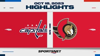 NHL Highlights | Capitals vs. Senators - October 18, 2023