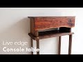 Live Edge Console Table With Drawers