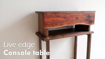 Make a Live edge console table with a drawer | How to build